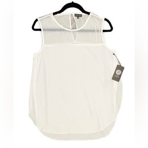 NWT Vince Camuto New Ivory Sleeveless Blouse, Size Small